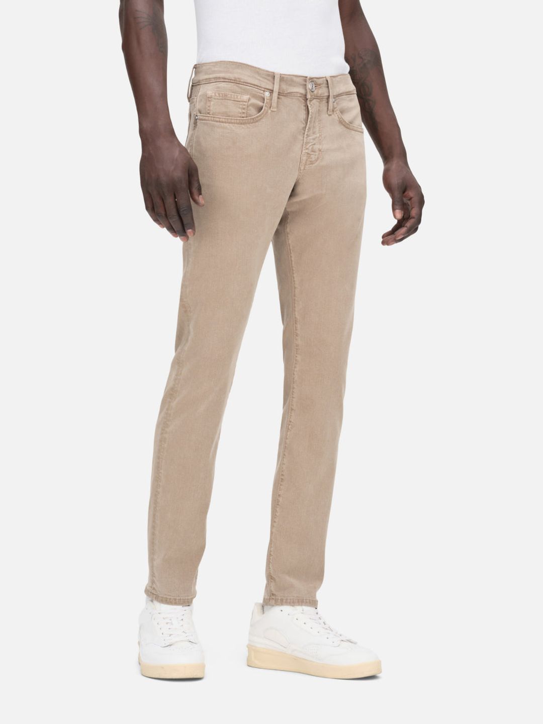 L'Homme Slim Brushed Twill -- Stone Beige #9