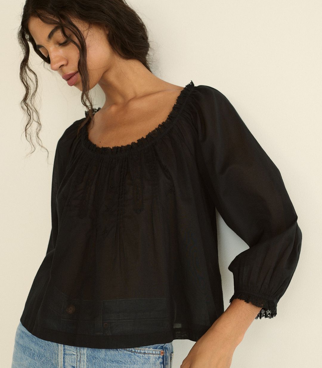 FLORINE TOP -- BLACK #5