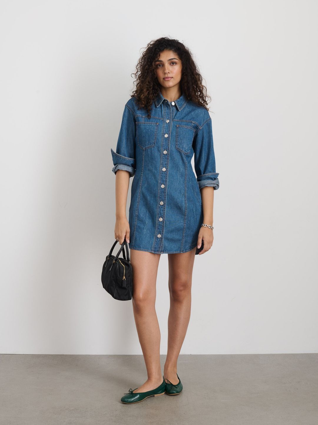 Marissa Shirtdress in Light Weight Denim