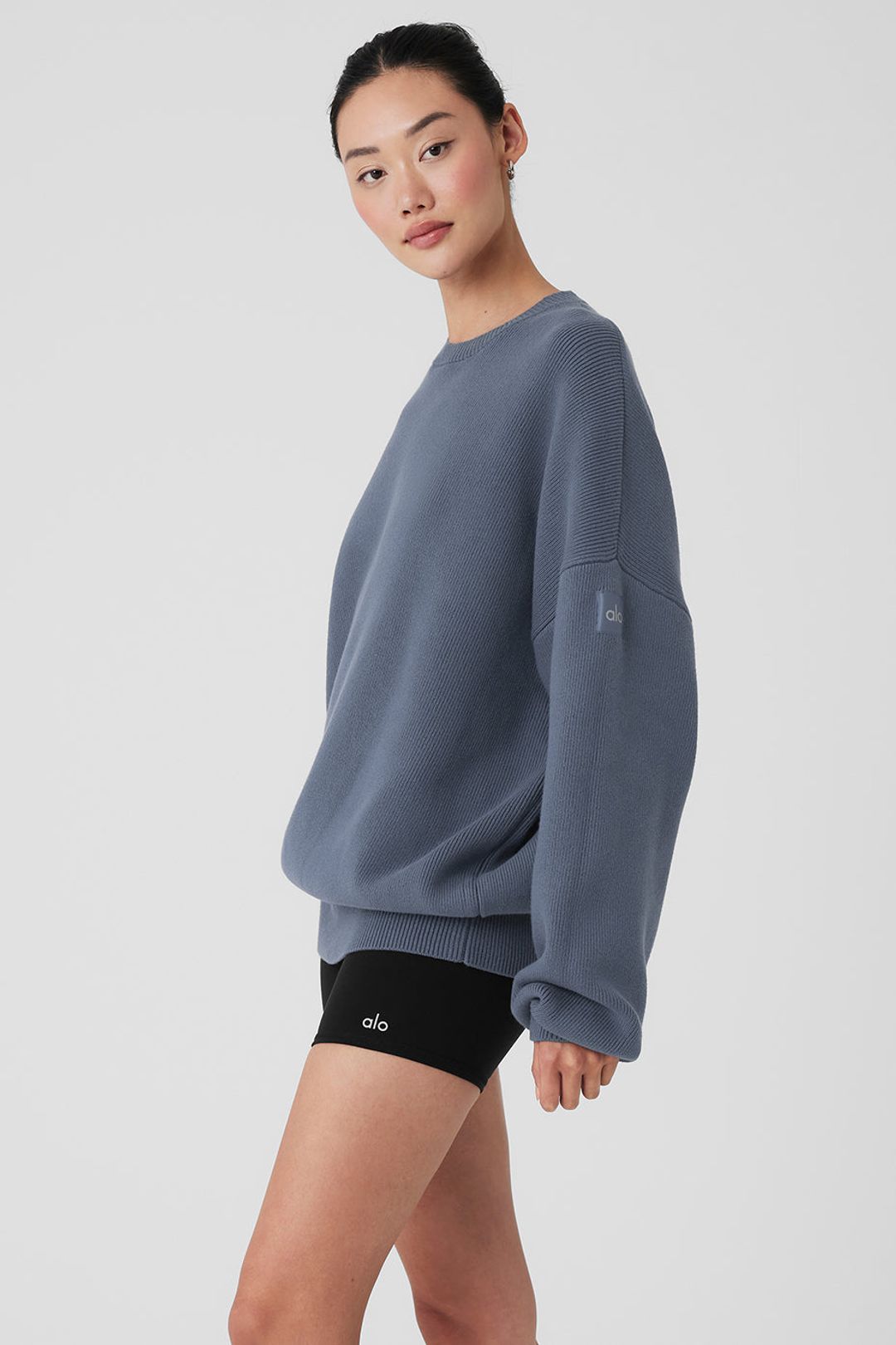 Scholar Crew Neck Sweater - Bluestone #3