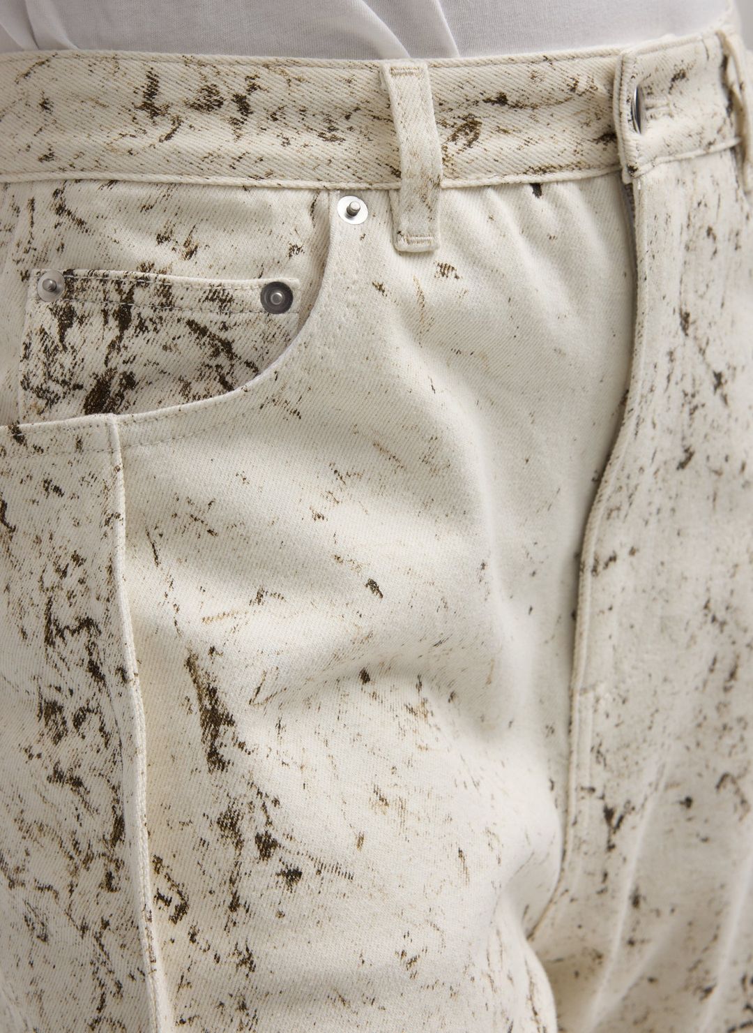 Calcimin Denim Midi Trouser Zip Skirt #7