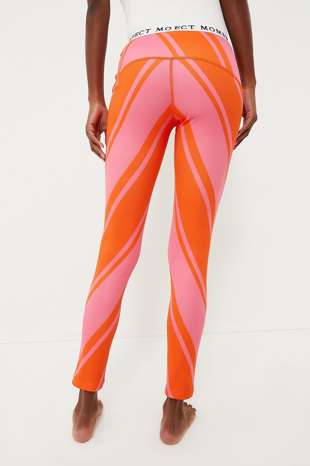 Azalea Pink and Orange Chevron Print Thermal Pant #4