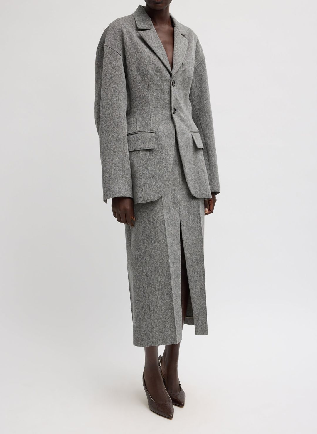 Structured Wool Sculpted Blazer #3