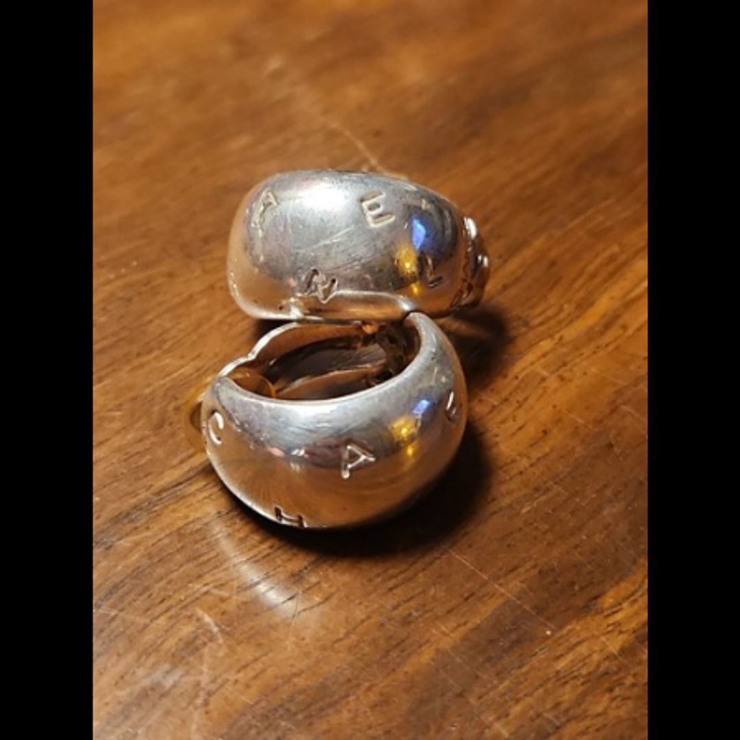 Logo Sterling Silver 925 Hoop Clip-on Earrings