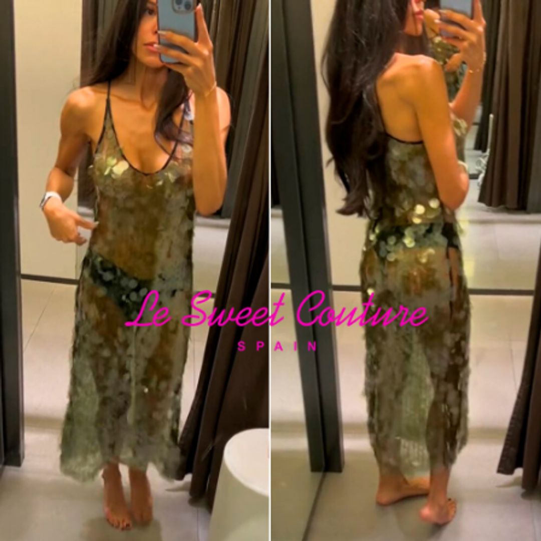 ZARA WOMAN NWT SS24 SEQUIN MIDI DRESS