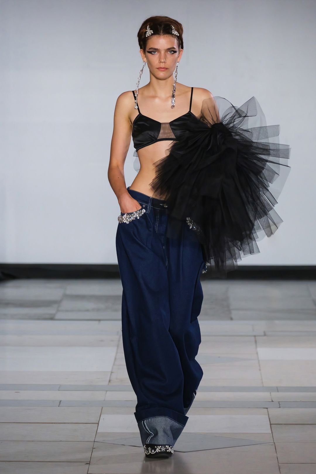 Turbo Embellished Puddle Jeans #4