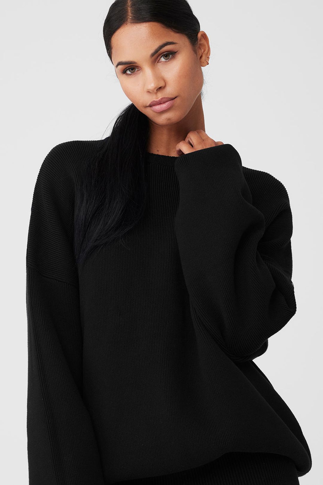 Scholar Crew Neck Sweater - Black #5