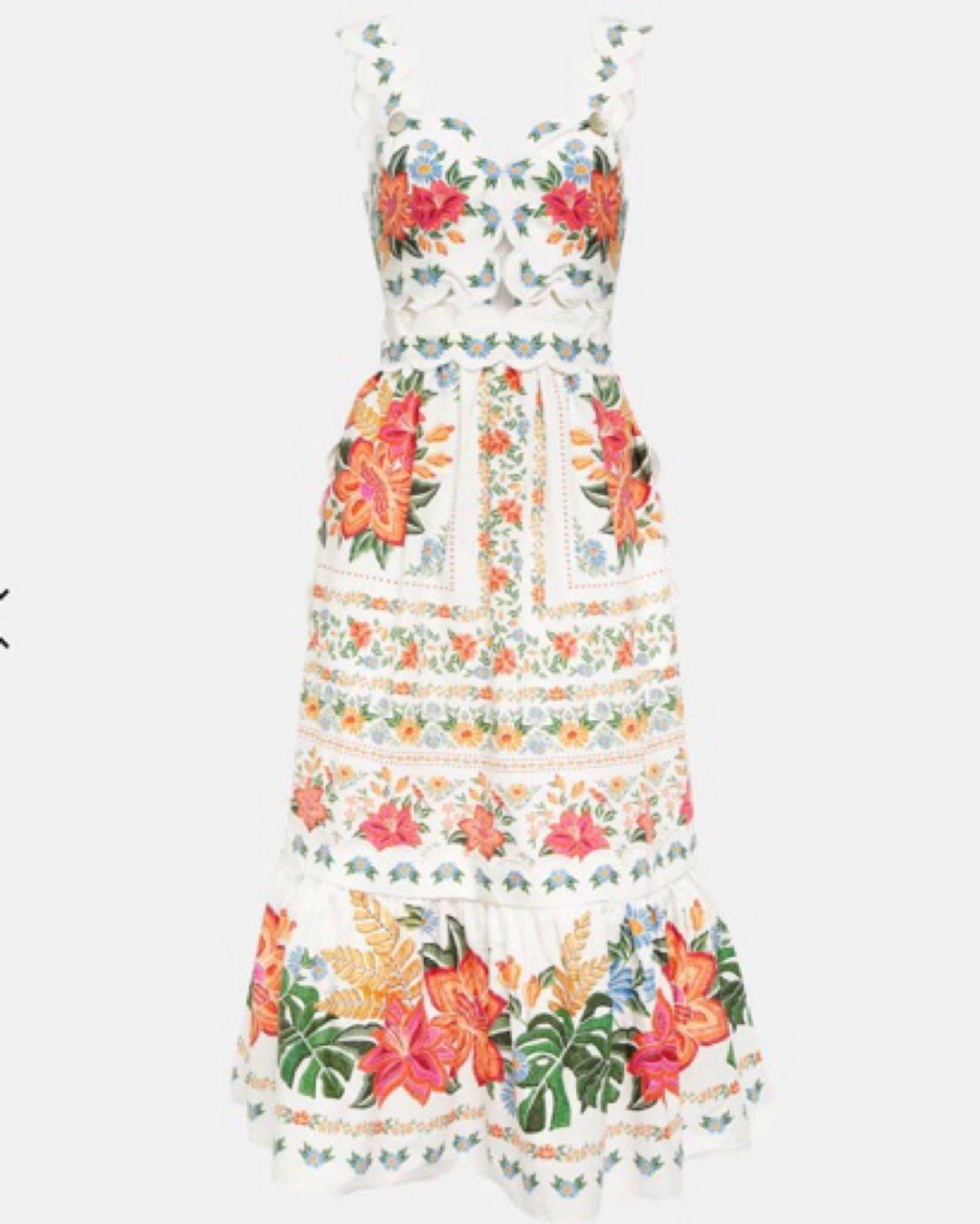 Farm Rio White Bloom Garden Maxi