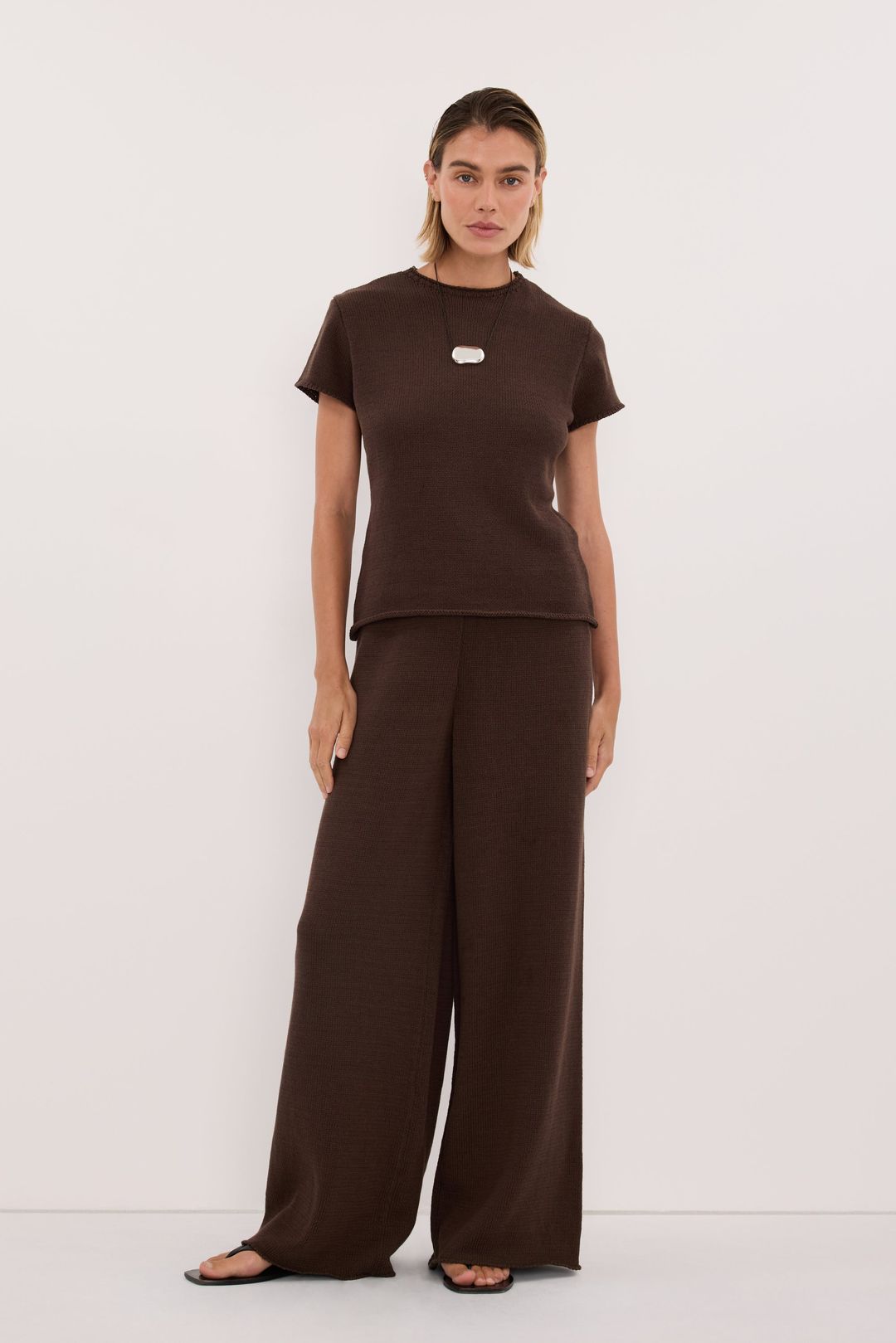 ORIA BURNT CHOC COTTON BABY TEE #6
