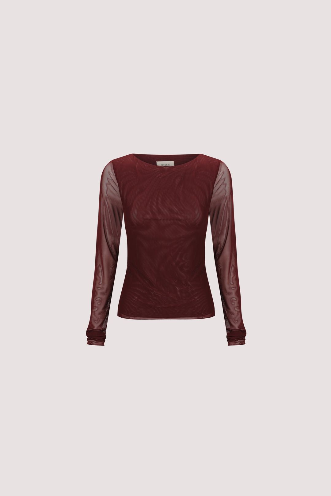 NYRA WINE LONG SLEEVE MESH TOP #8