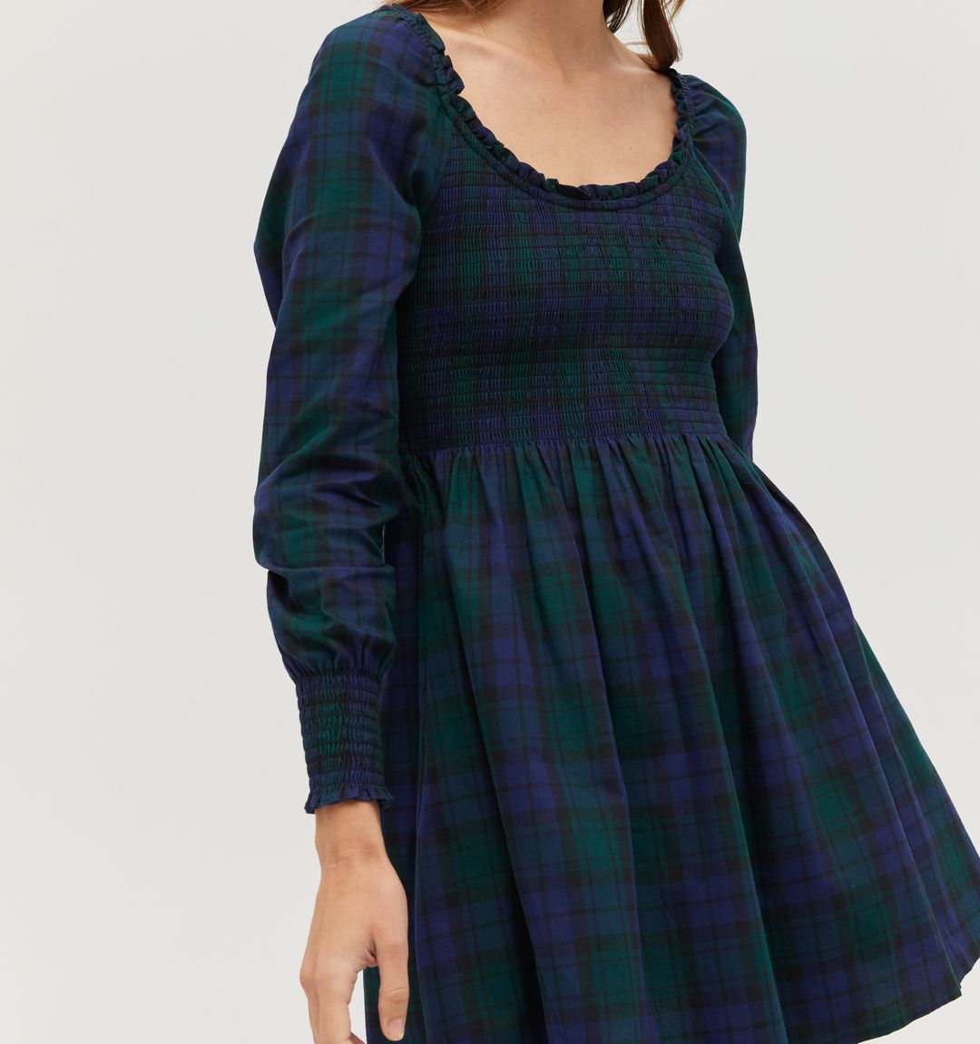 The Norah Nap Dress - Blackwatch Tartan #5
