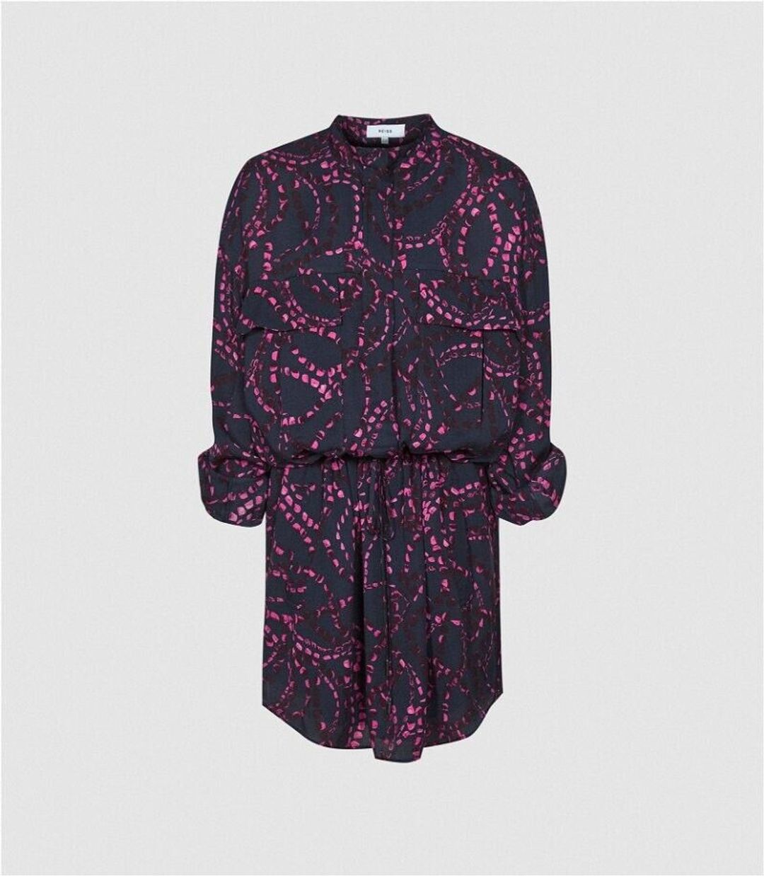 Nila Swirl Printed Mini Fit And Flare Dress