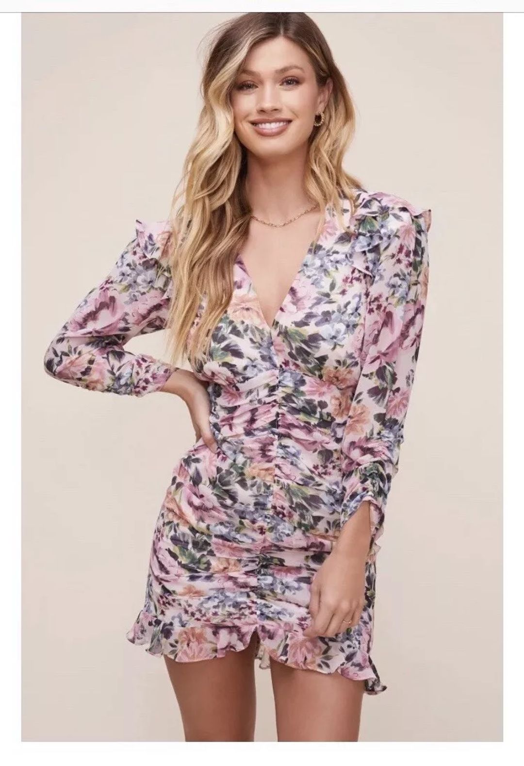 Kimbra Dress, Pink Multi Floral