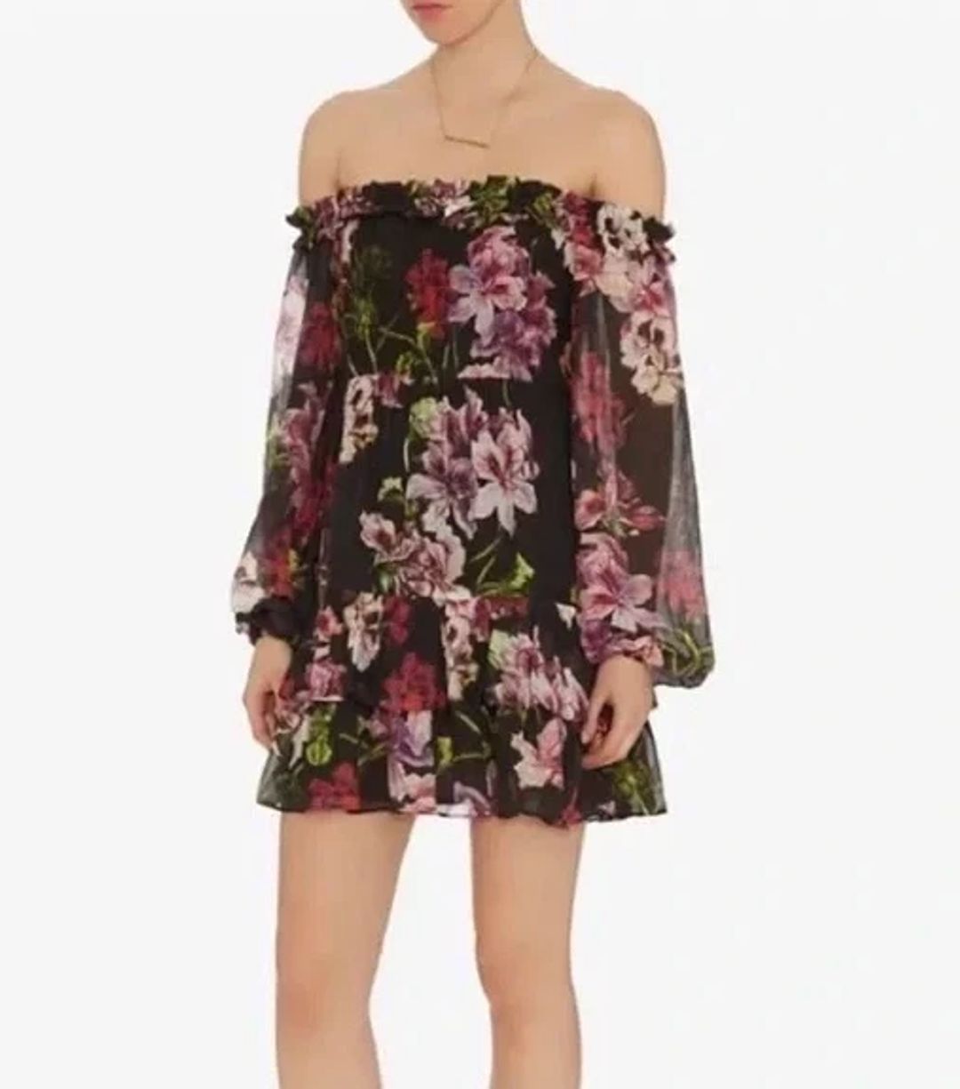 Knightly Floral Print Mini Dress