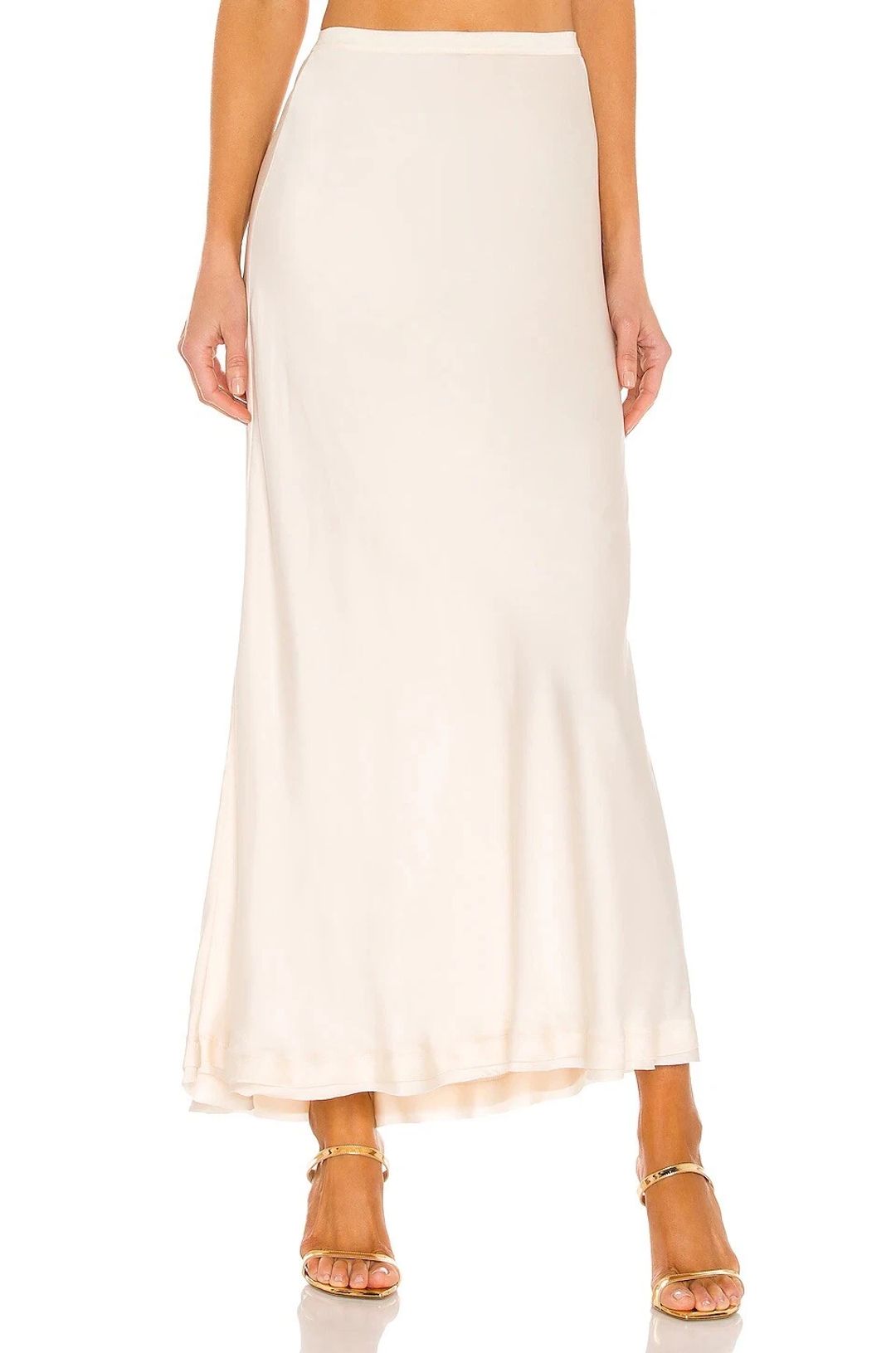 Karter Maxi Silk Skirt in Sandstone #2