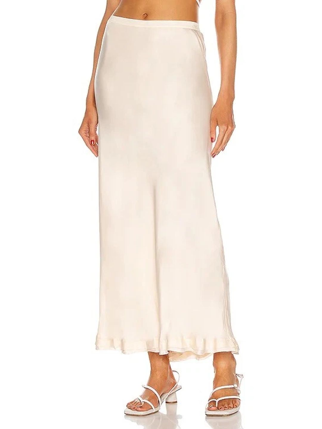Karter Maxi Silk Skirt in Sandstone