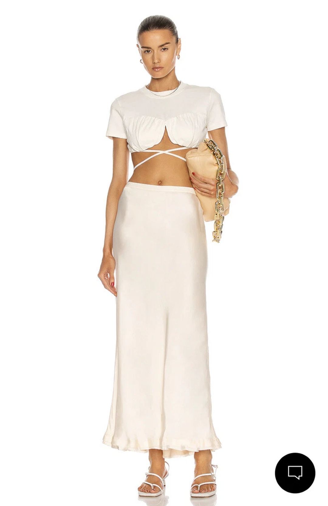 Karter Maxi Silk Skirt in Sandstone #3