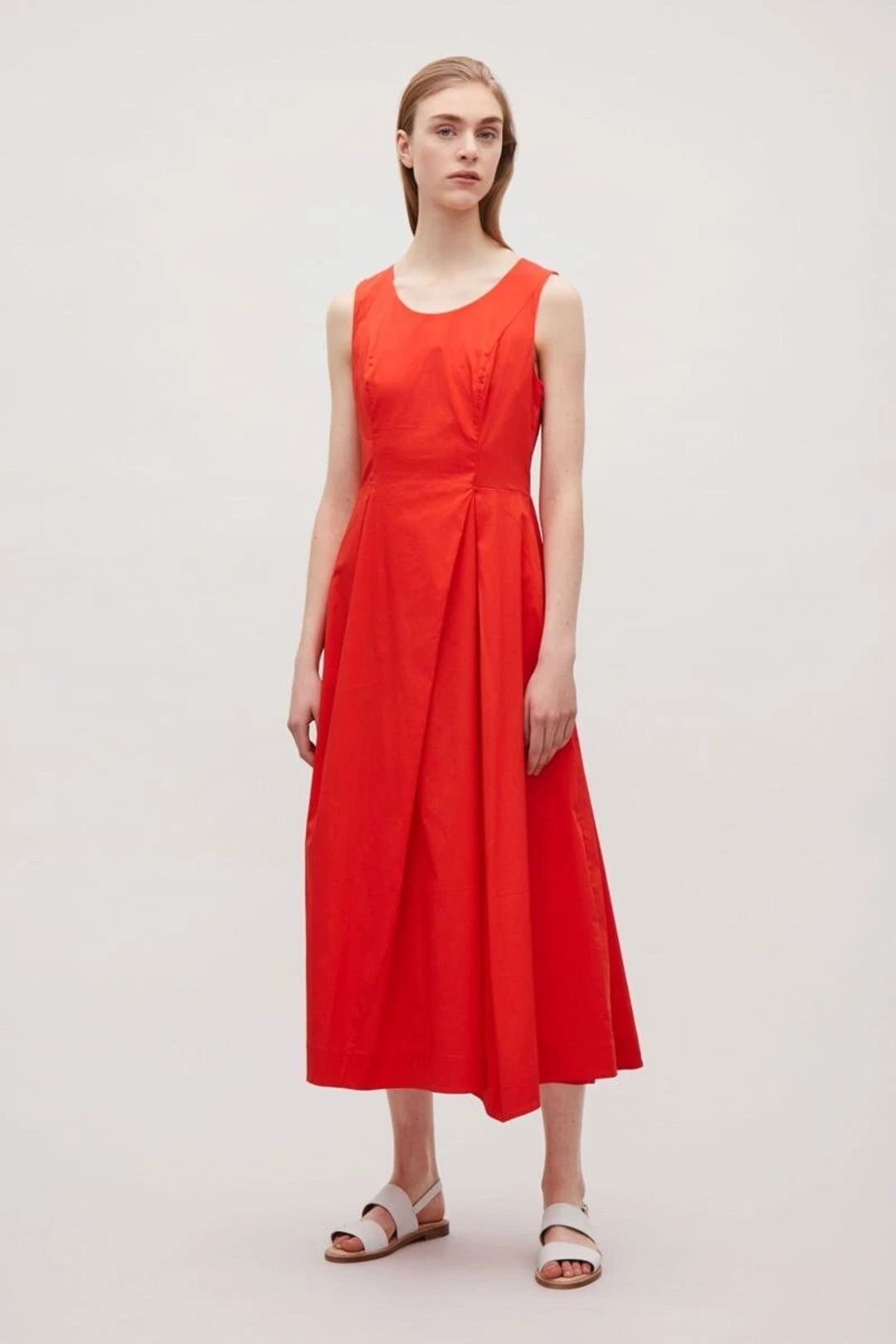 Women's Red Shoulder-strap Dress