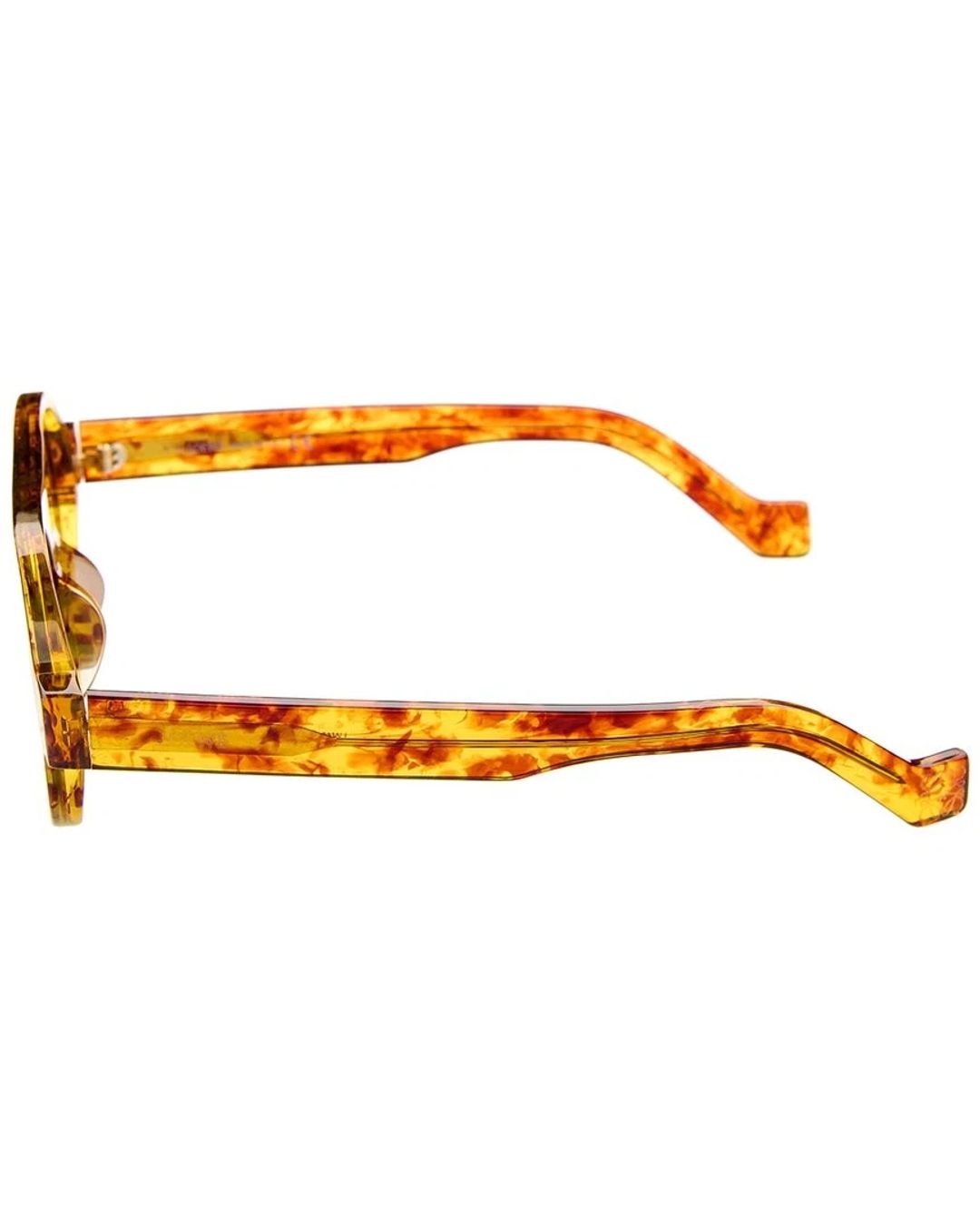 Aviator-style Tortoiseshell Acetate Sunglasses In Brown Lw40020f 50Mm #3