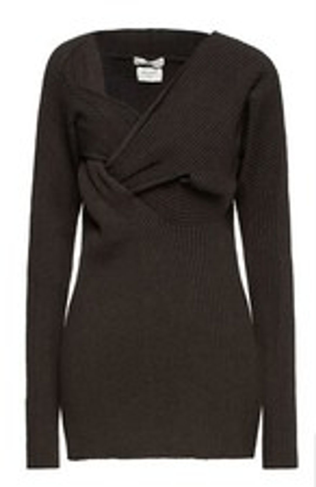 Bottega Veneta Black Ribbed Knit Top