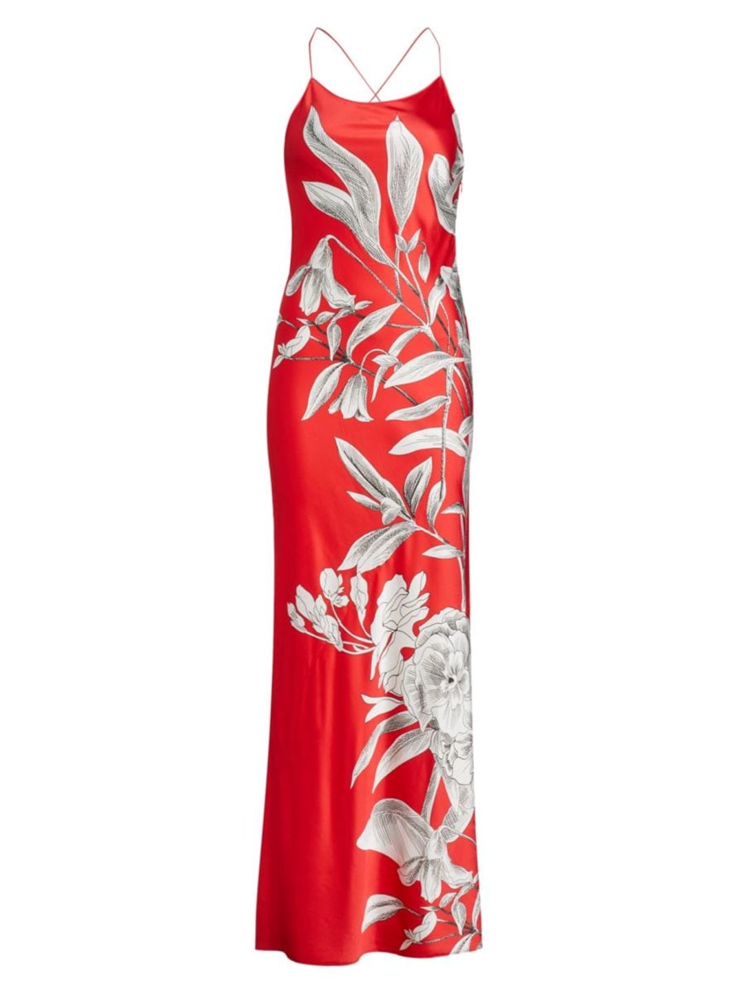 Paloma Floral Satin Maxi Dress