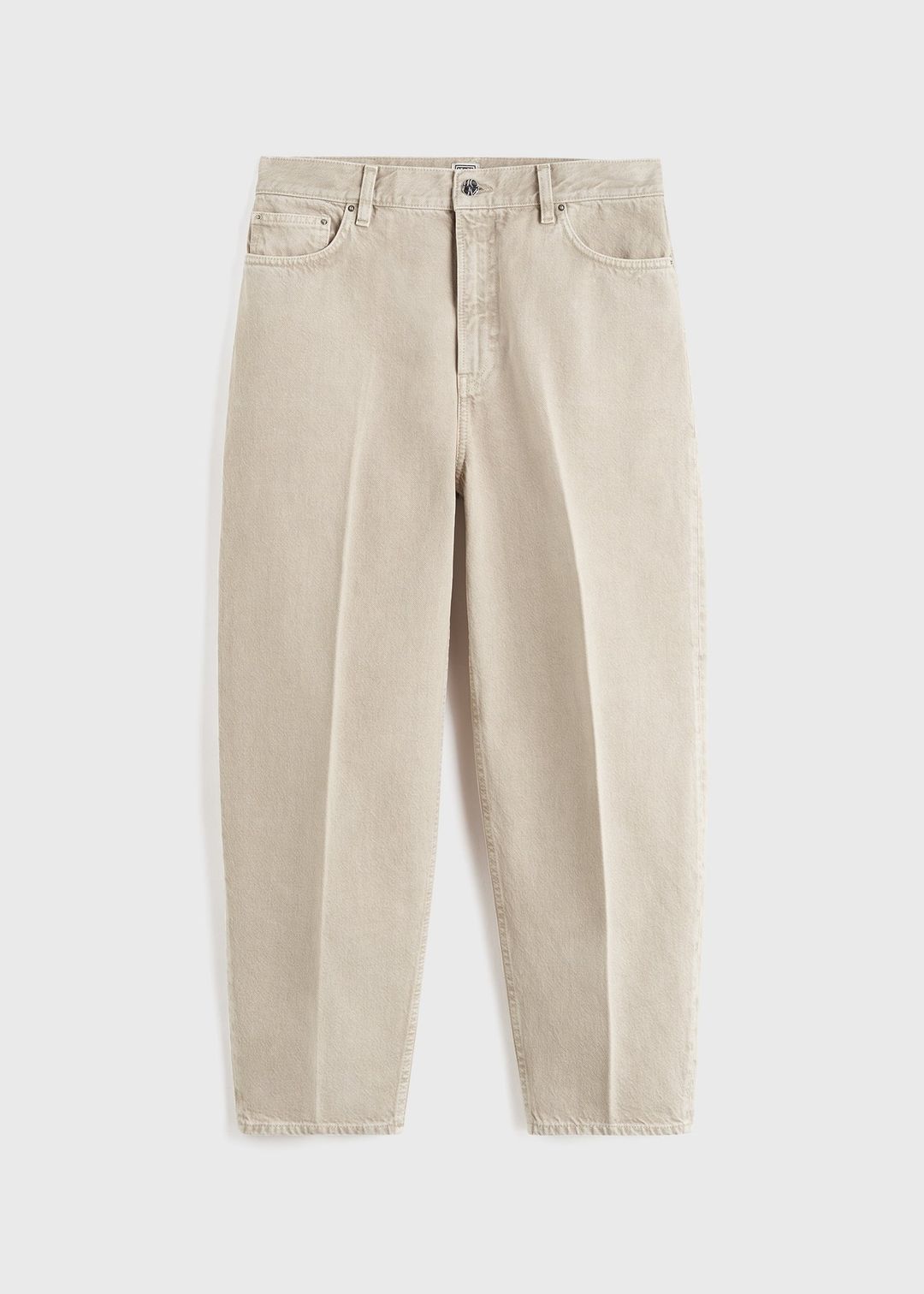 Wide tapered leg denim smoke grey #6
