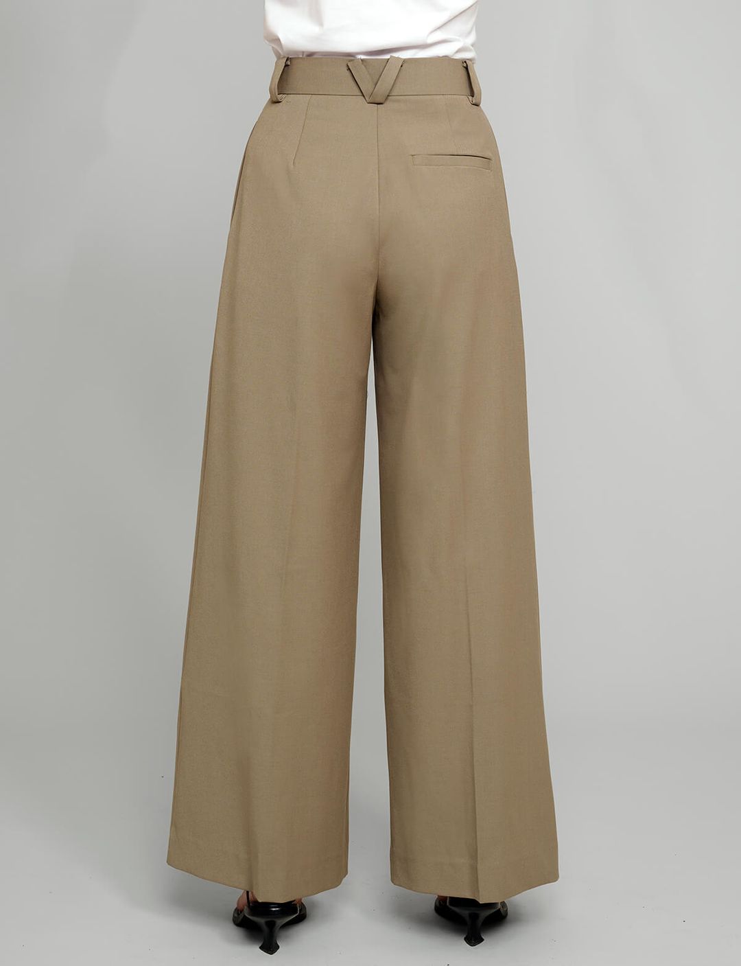 Tan Wide Leg Pants #4