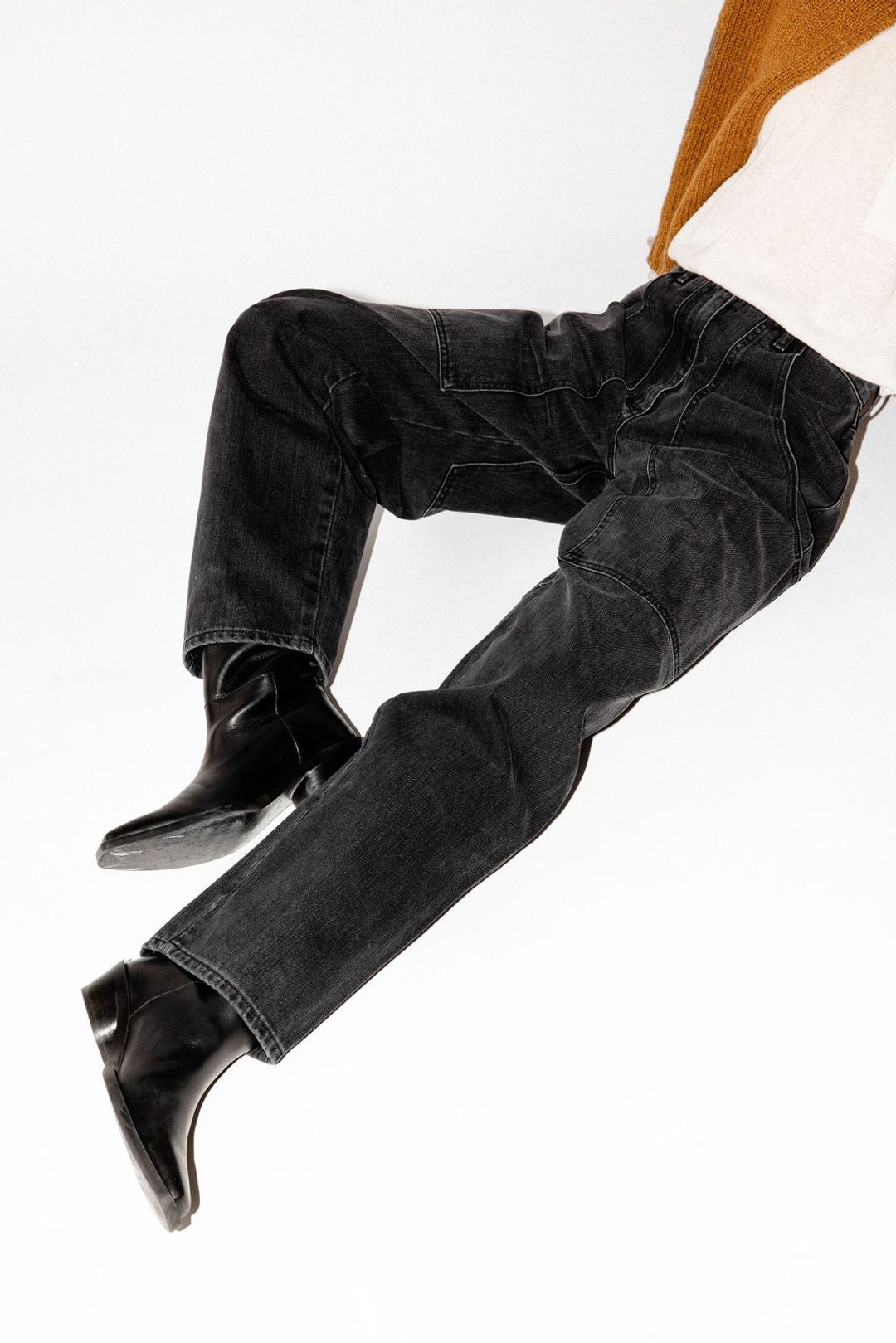 CARGO BARREL JEAN - WASHED BLACK #5