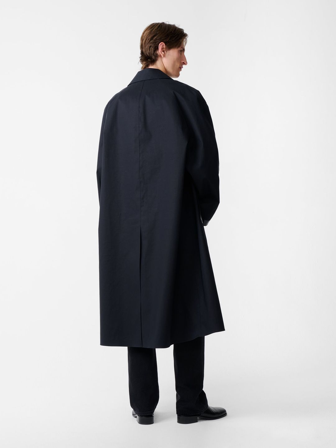 SN x Mackintosh Ettrick Mac Trench Coat in Navy #7