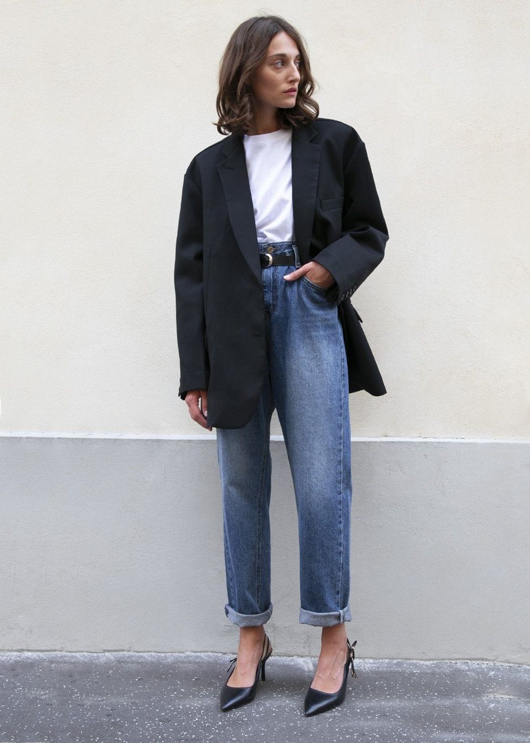 Frankie Oversized Boyfriend Blazer - Black