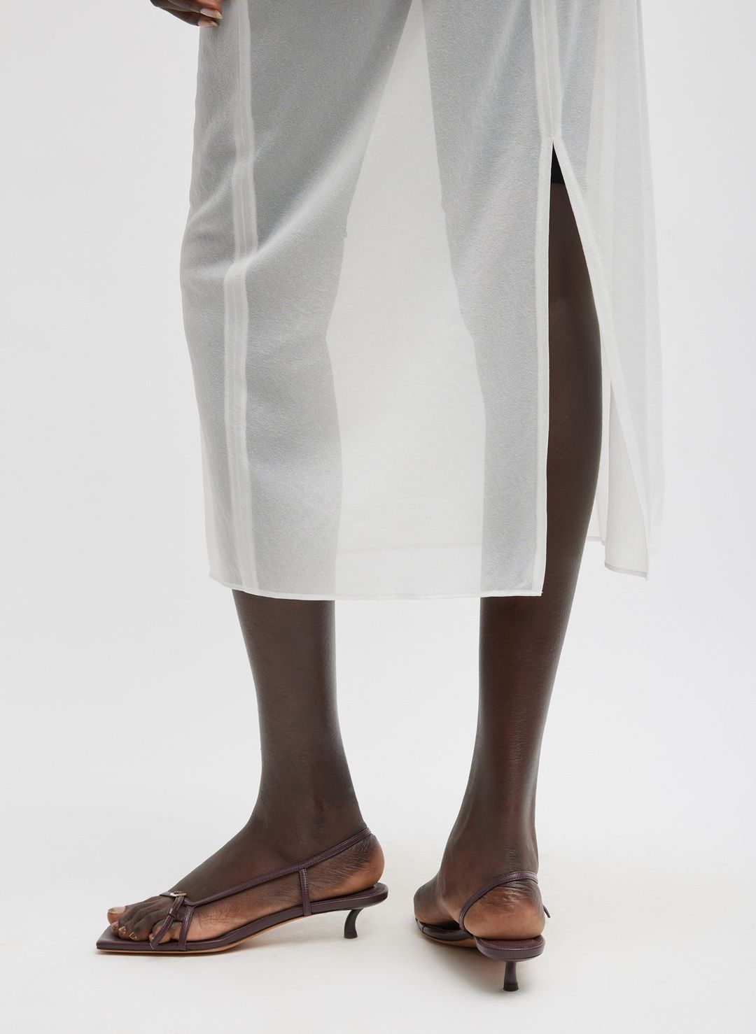 Sheer Gauze Maxi Pencil Skirt #2