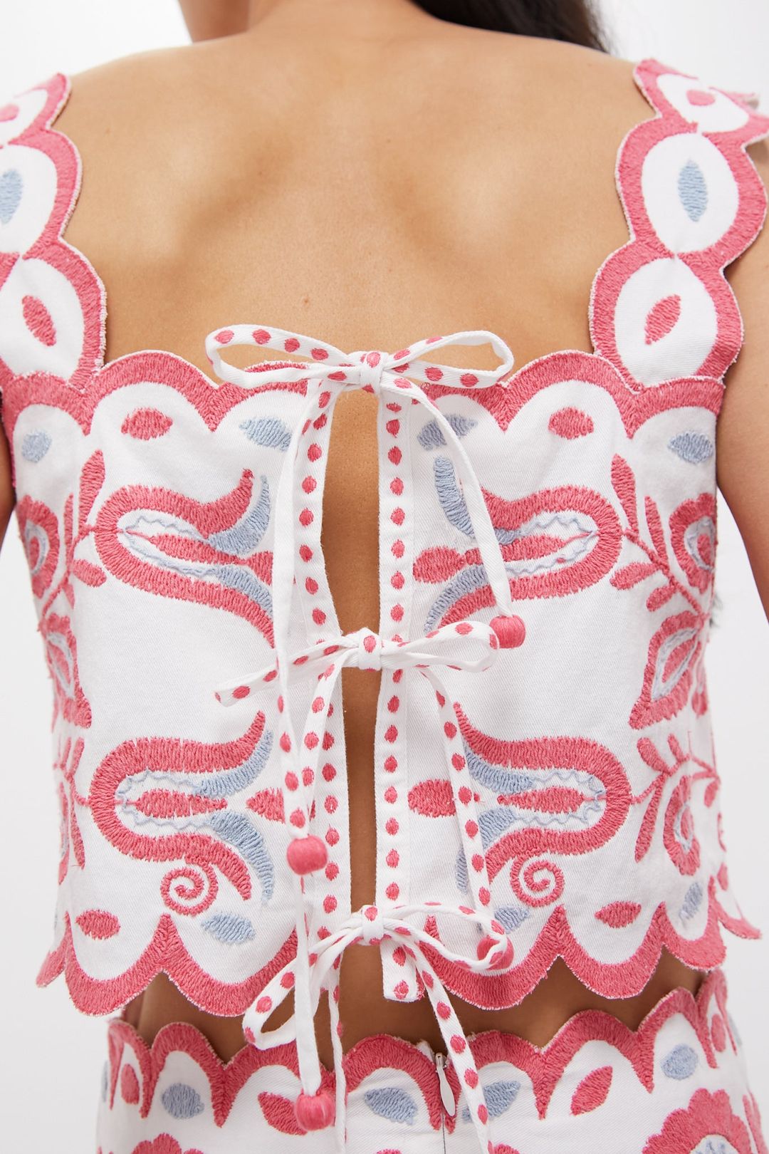 Multi Eevi Embroidered Twill Tank Top #5