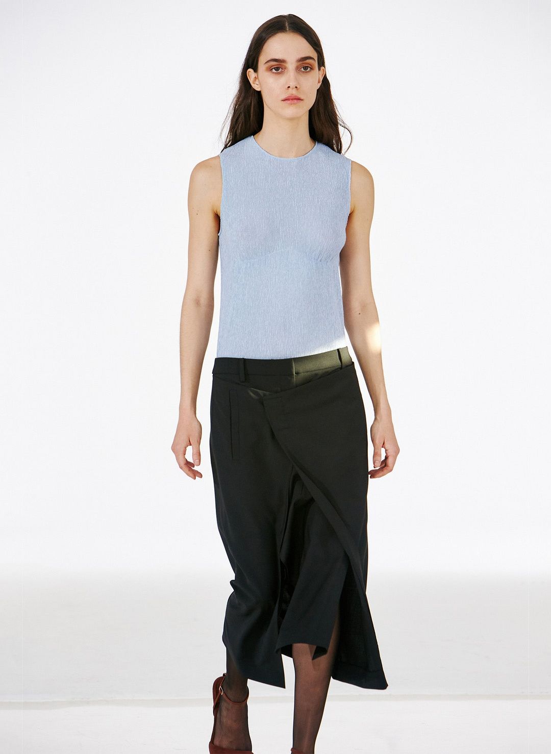 Tropical Wool Wrap Trouser Skirt #2