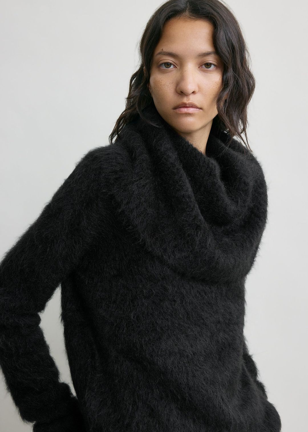 Funnel alpaca-blend knit black #4
