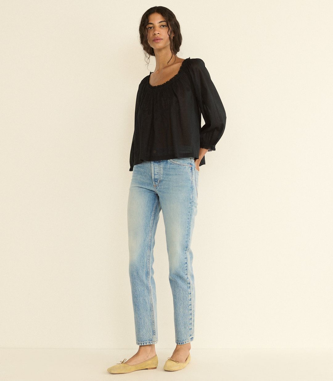 FLORINE TOP -- BLACK #9