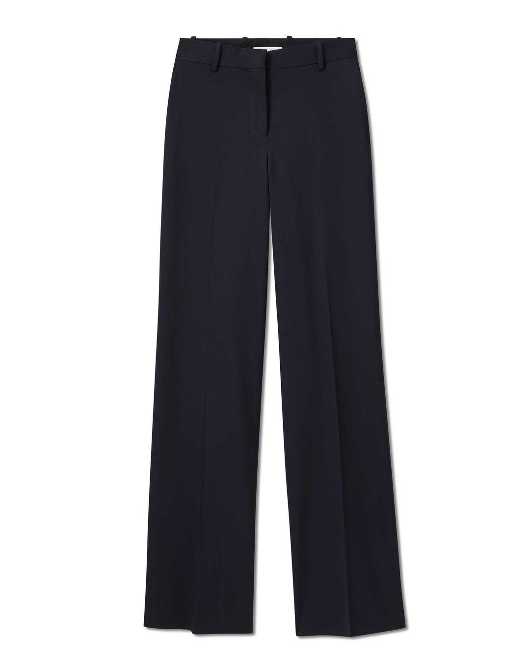 Anya Trousers in Starched Wool, Navy #4