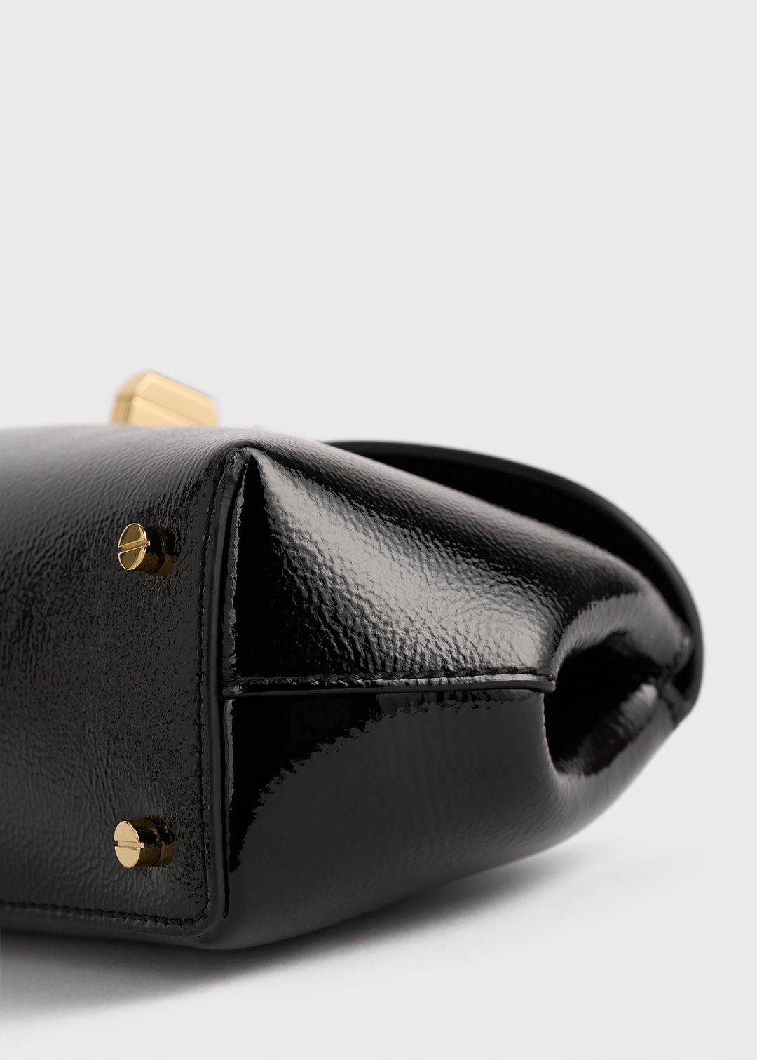 Mini T-lock naplack clutch black #5