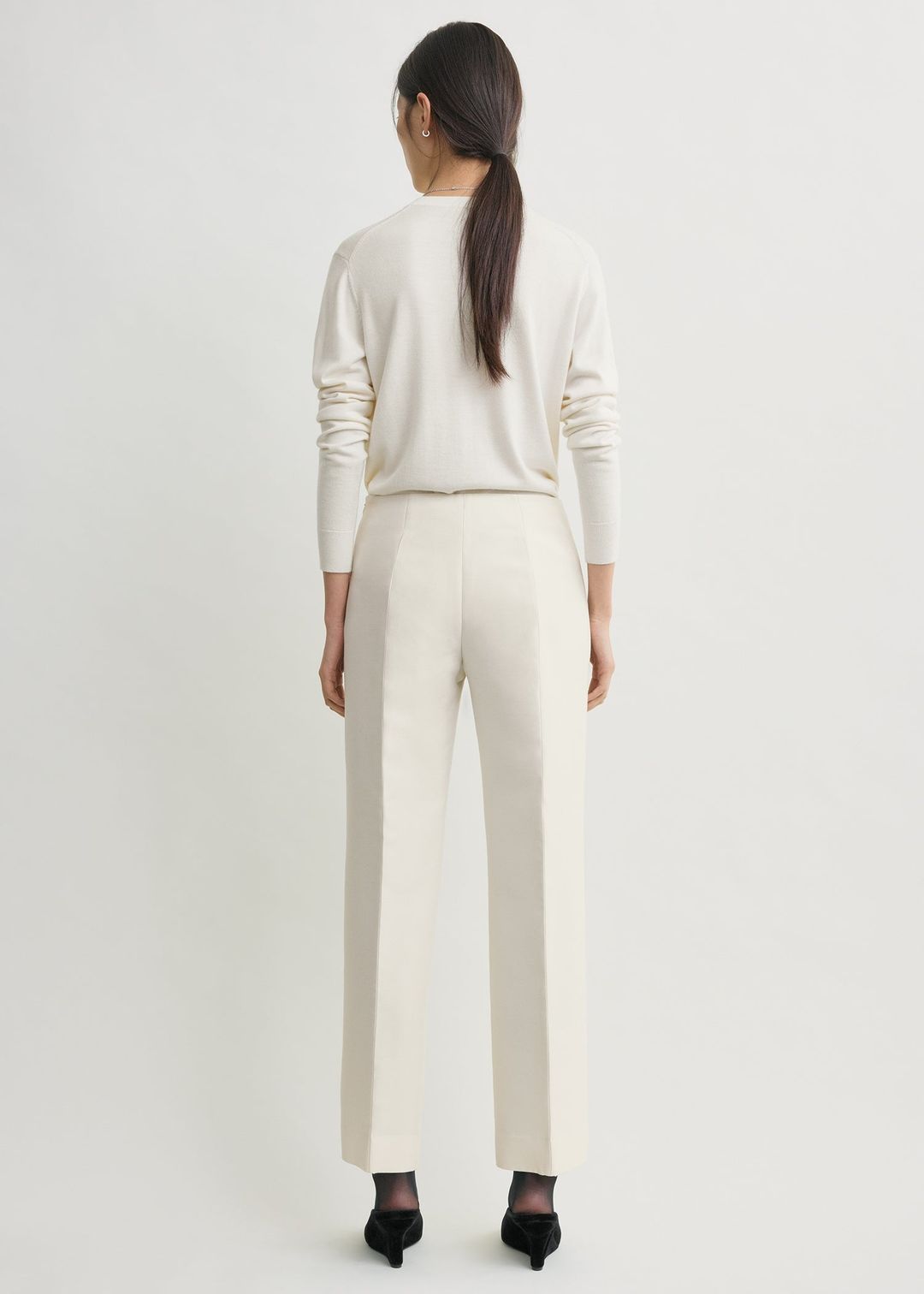 Slim evening trousers ecru #3