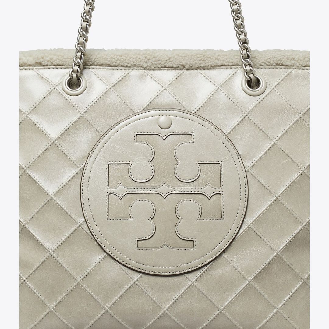 Ella Chain Shearling Tote #4