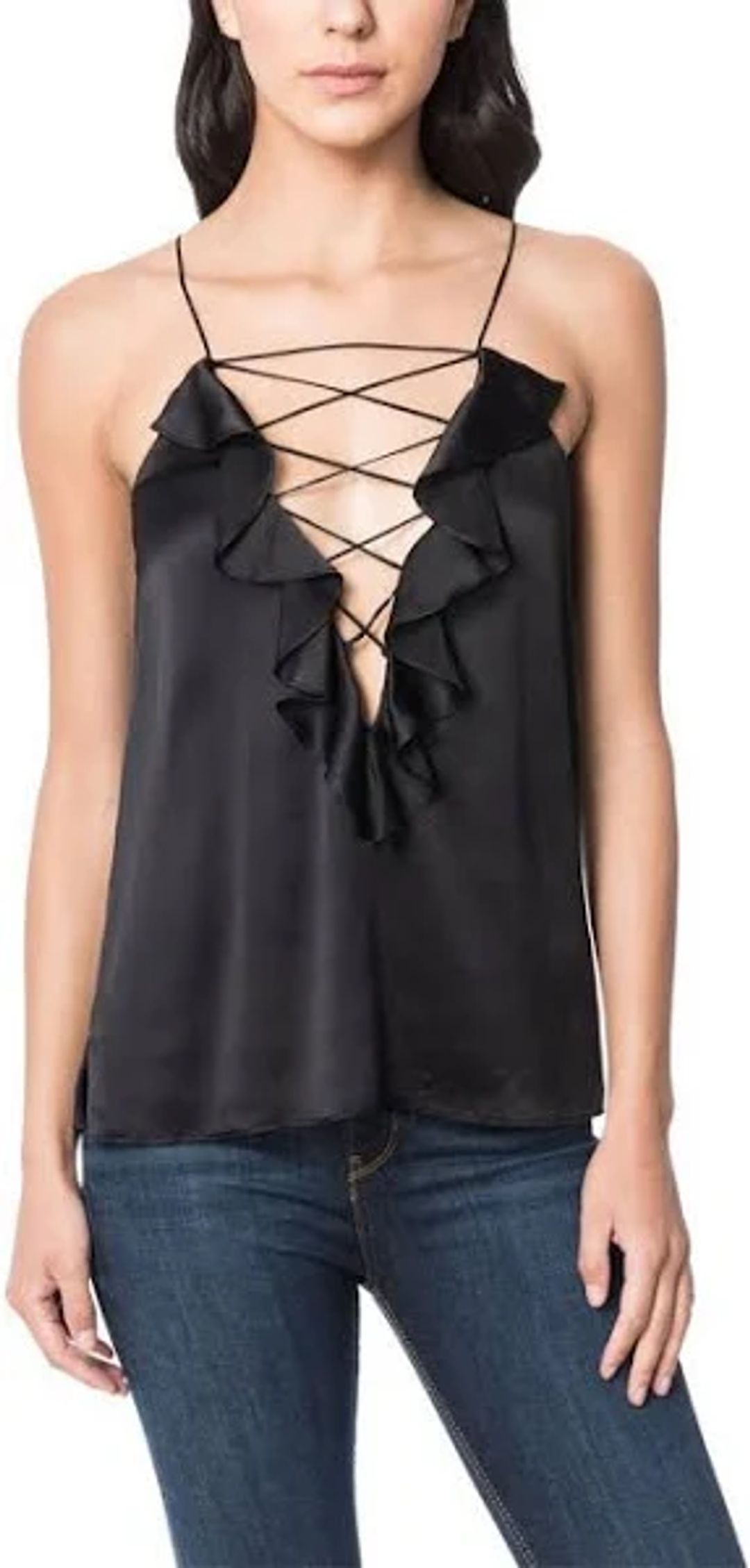 CAMI NYC The Ruffle Charlie Black