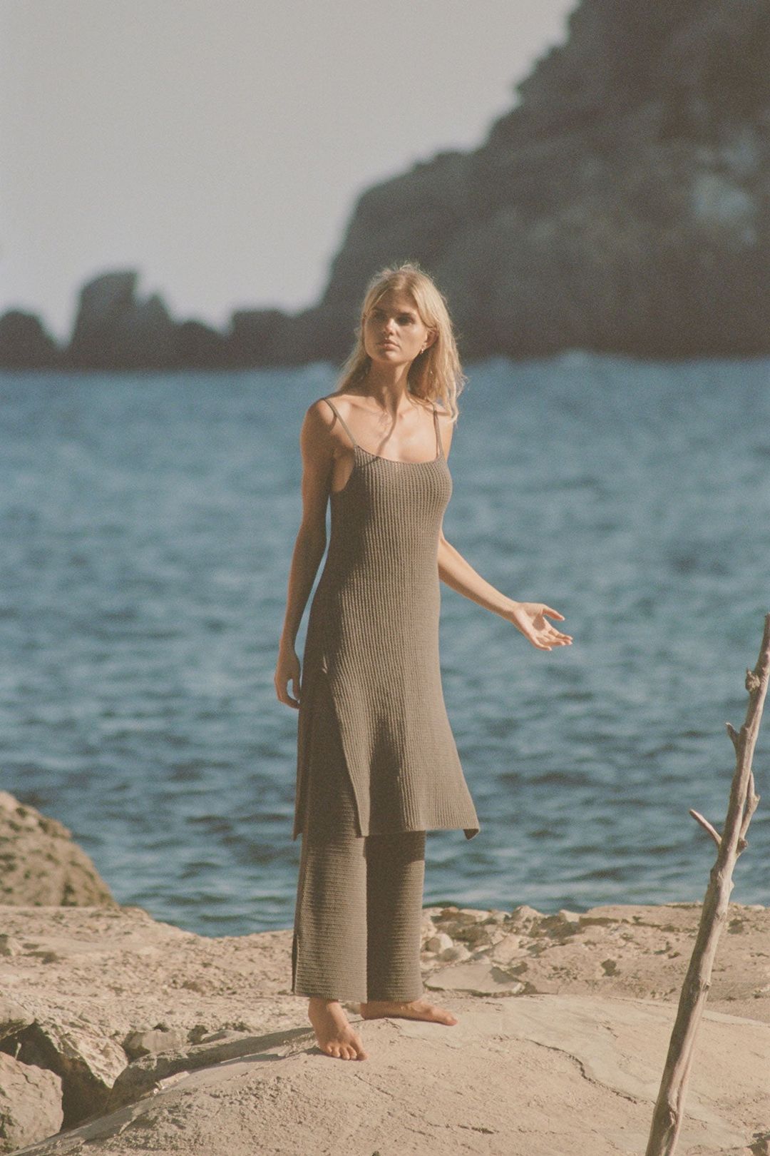 Charcoal Cotton Crochet Dress #4