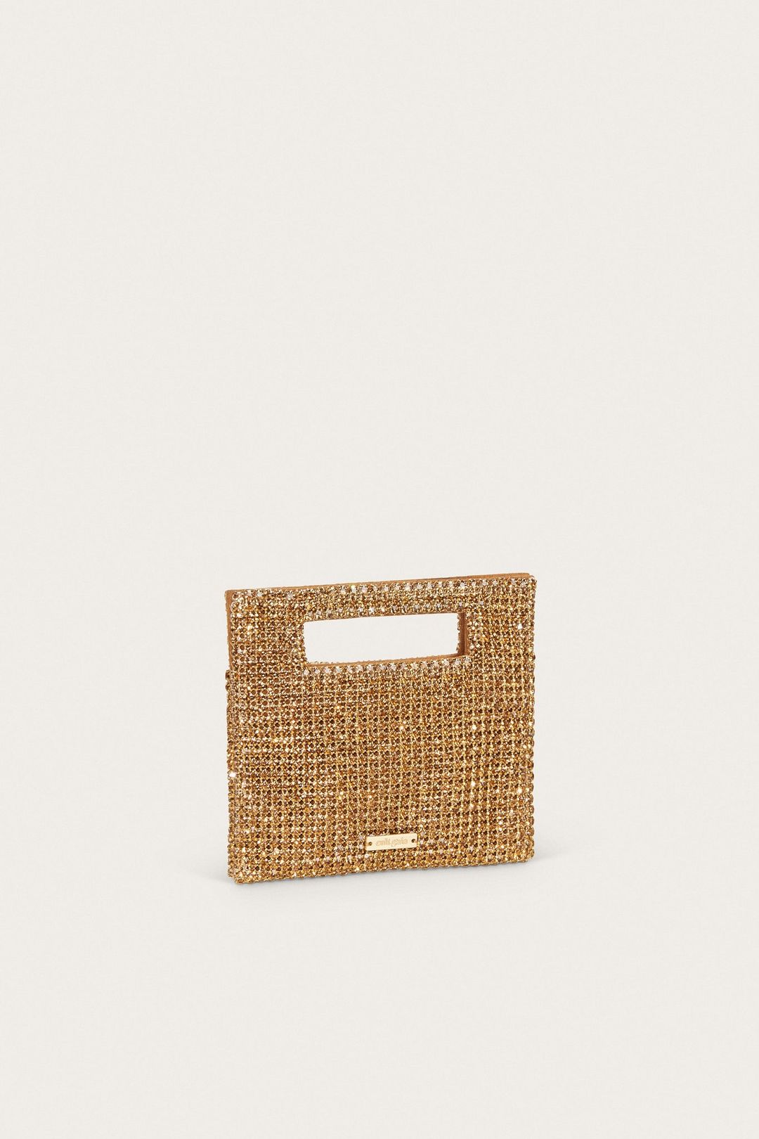 LUCINDA NANO RHINESTONE CLUTCH - CHAMPAGNE