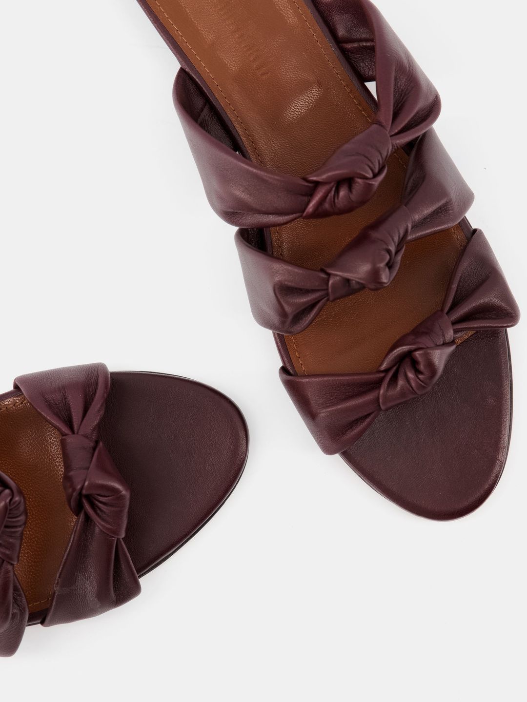 Knot Sandal Flat / Bordeaux Nappa Leather #3