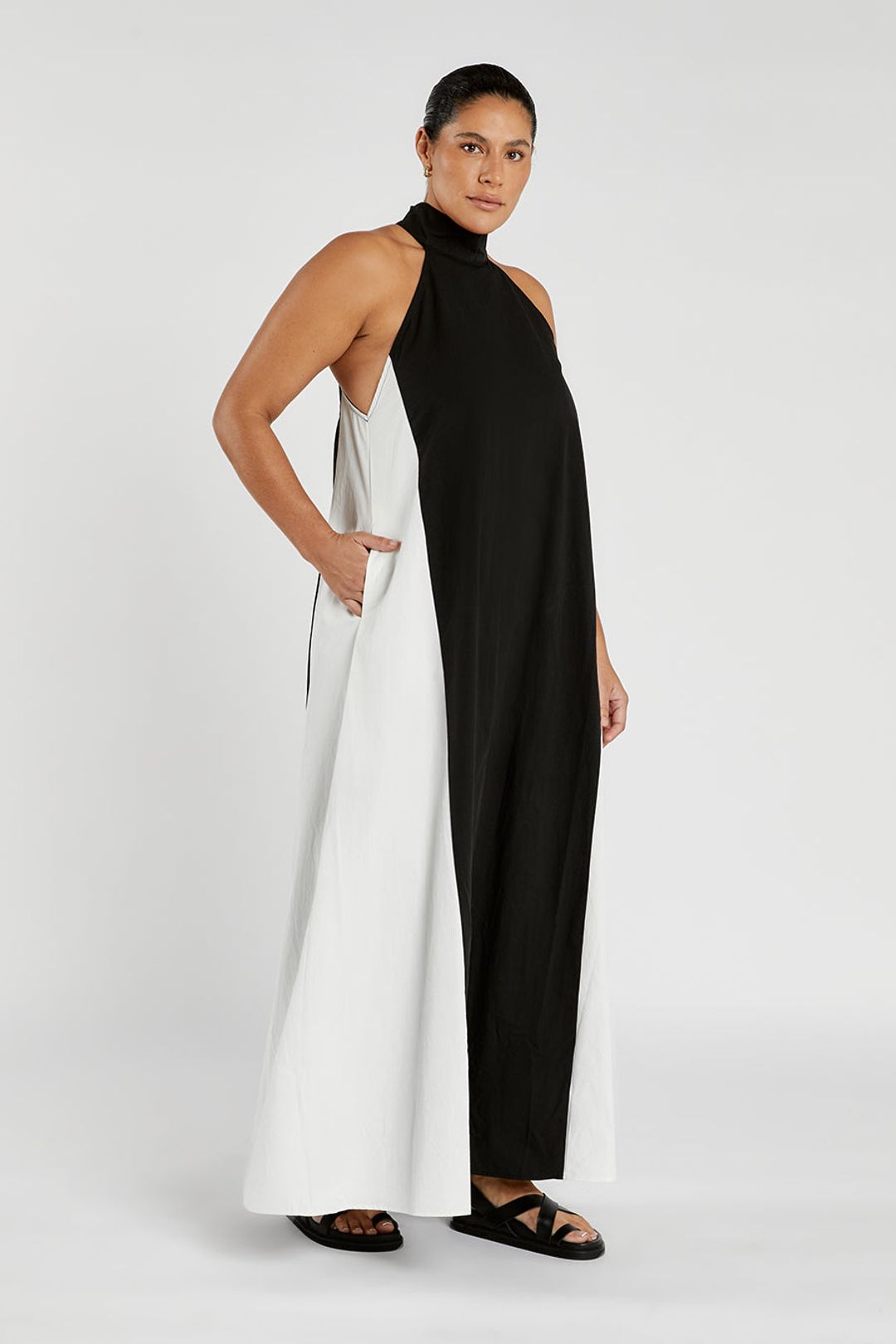 AURORA COTTON TWO TONE MIDI DRESS #6