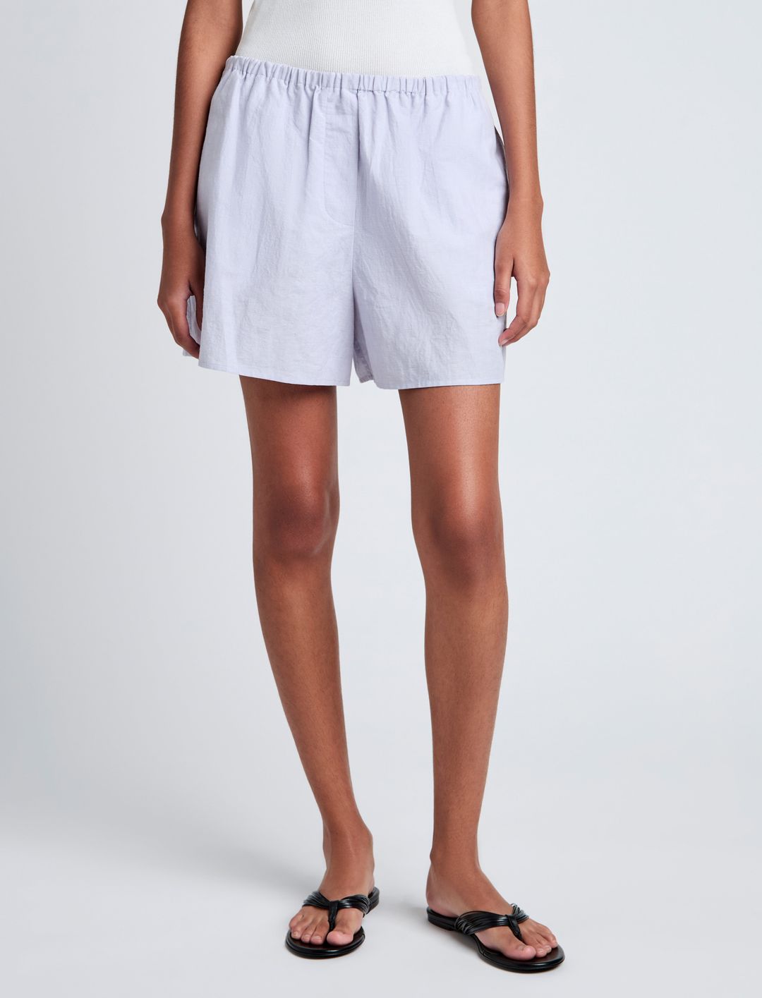 Jana Short in Linen Shirting #3