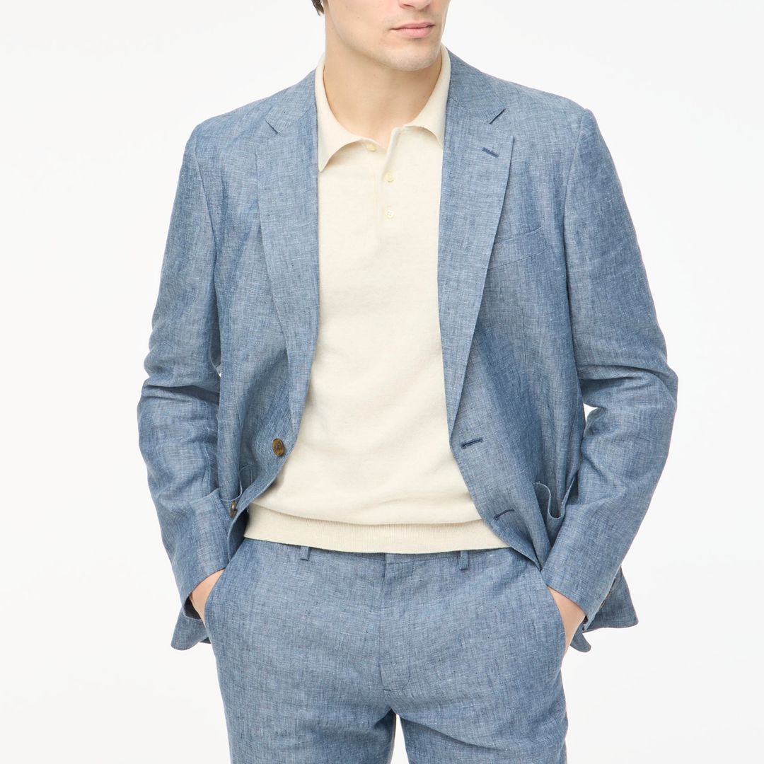 linen patch pocket suit jkt - slim #8