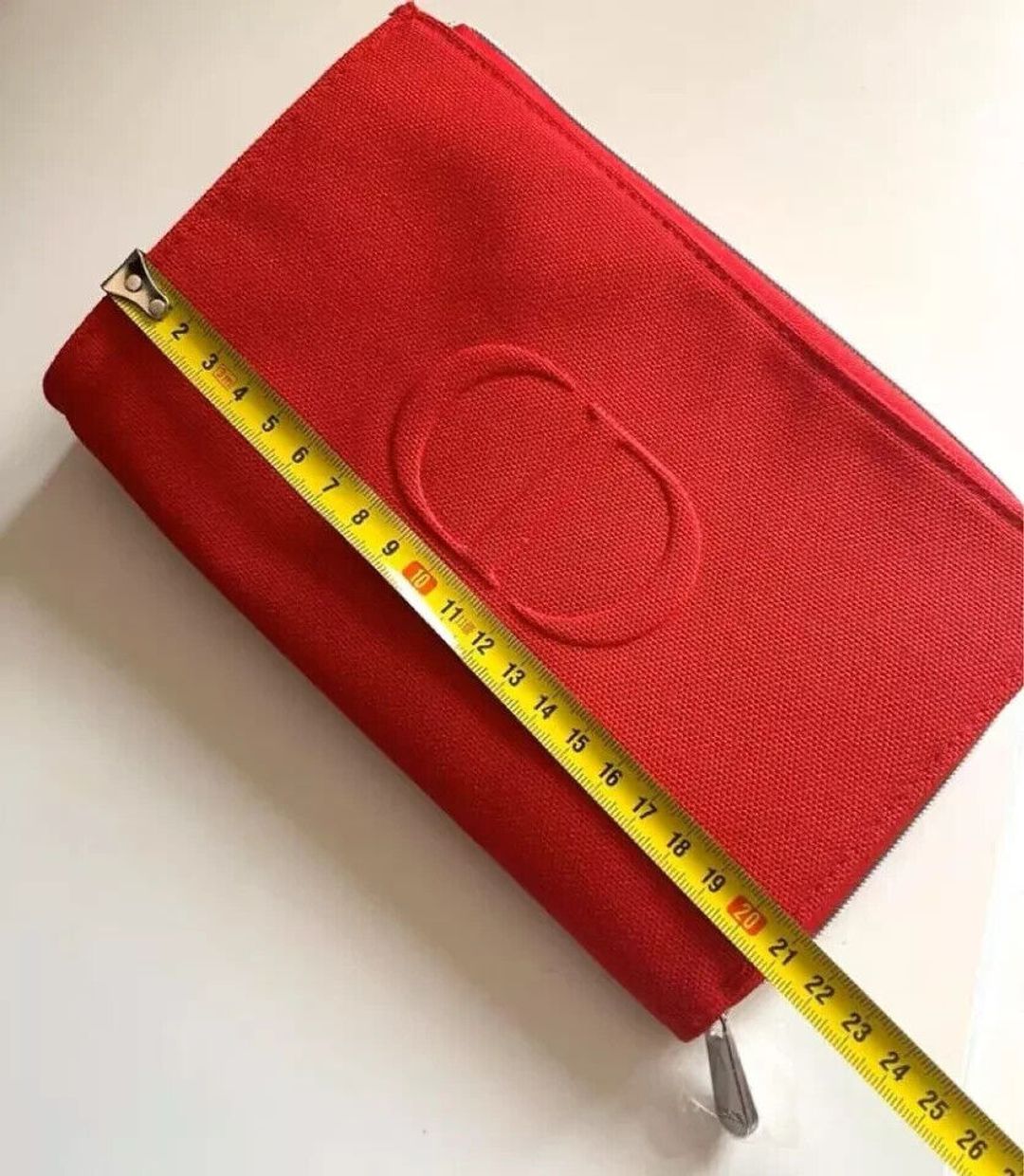 CD Expandable Canvas Clutch Makeup Pouch Cosmetic Bag #4