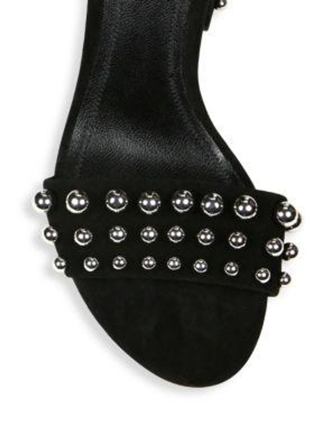 Abby Studded Tilt-heel City Sandal, Clay In Black #8