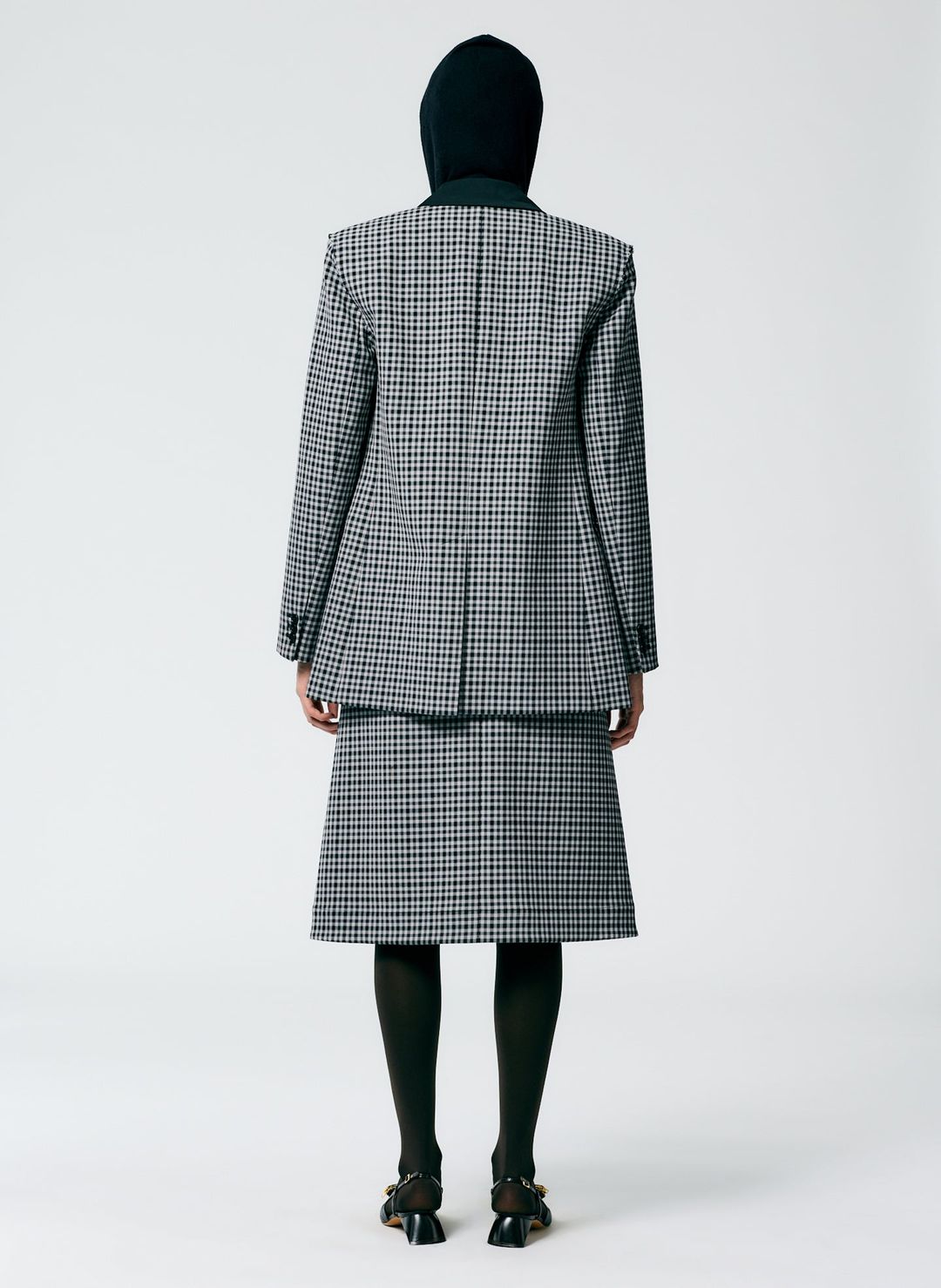 Double Faced Menswear Check Double Breasted Blazer #9