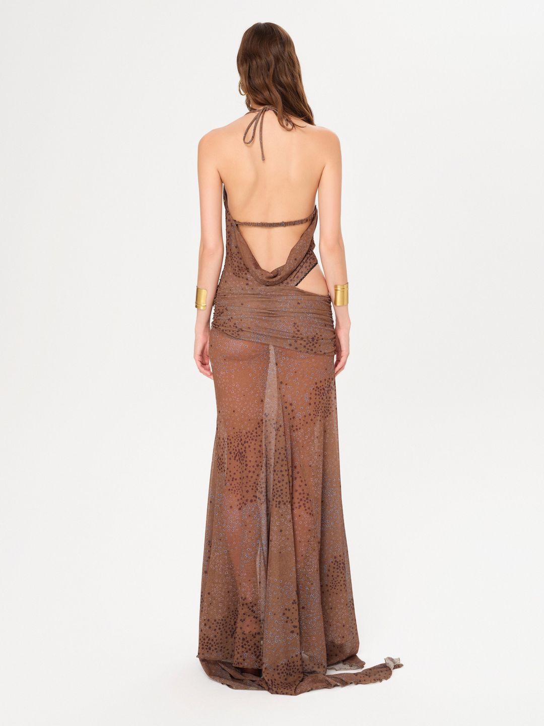 VENUSIA - Cut-out and bead-embellished maxi dress #3